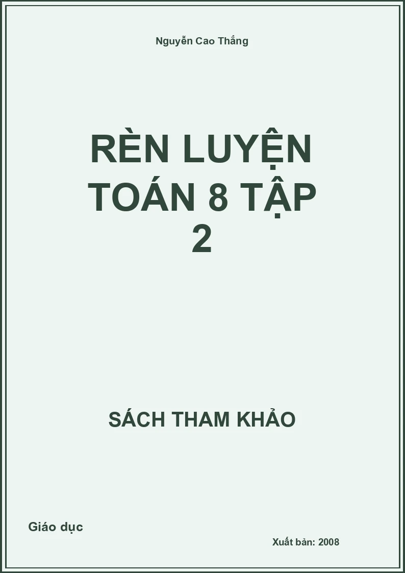Rèn Luyện Toán 8 Tập 2