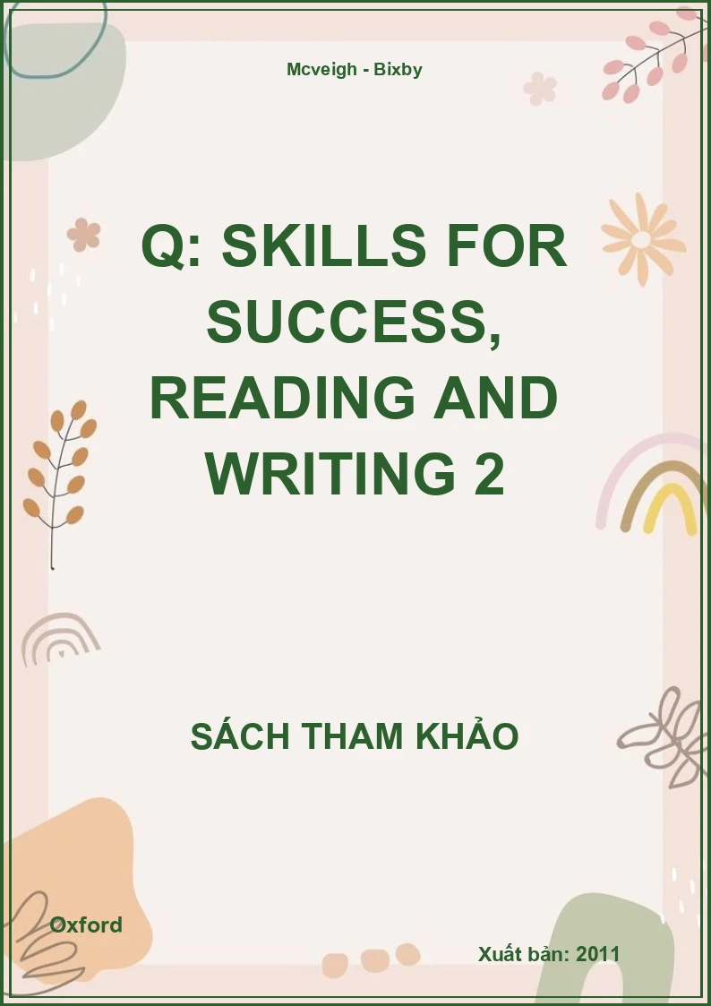 Q: Skills For Success, Reading And Writing 2