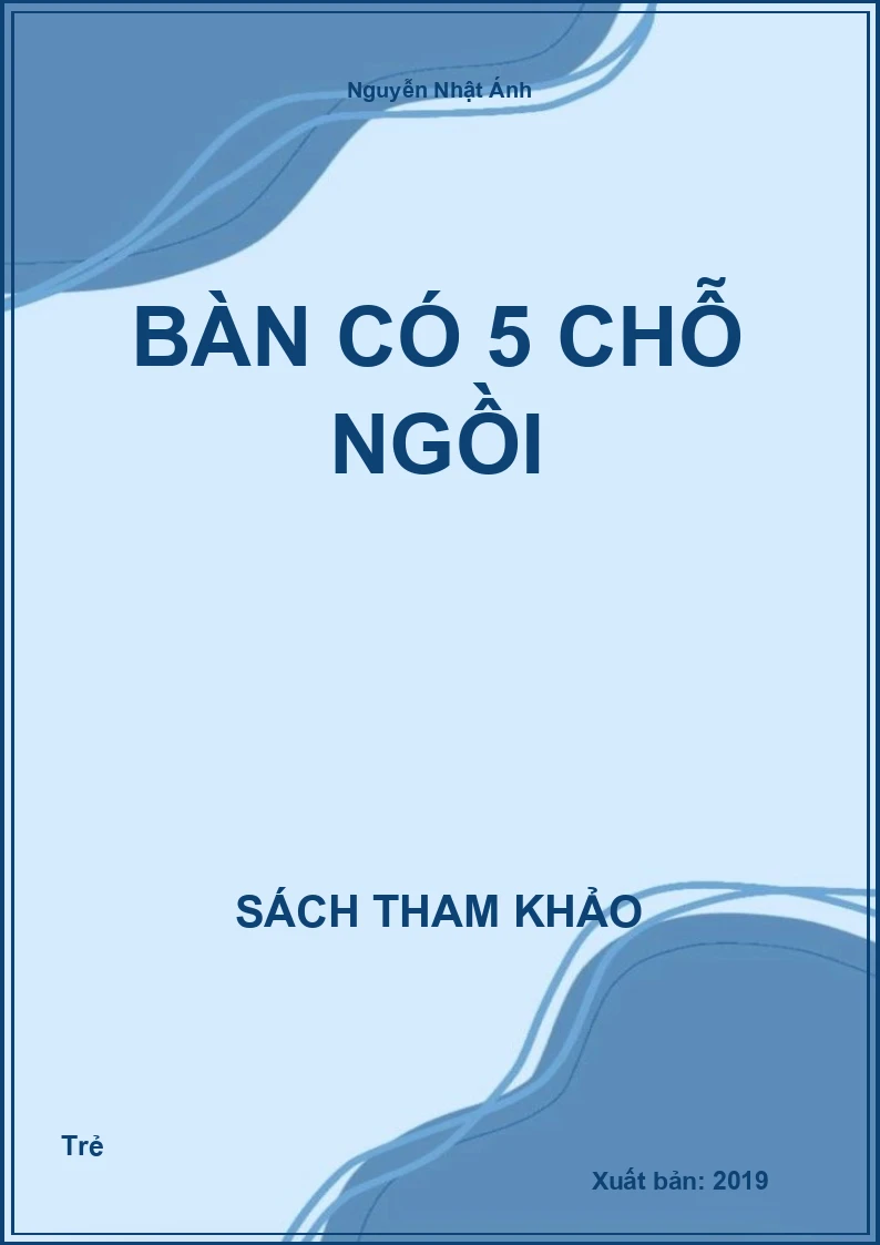 Bàn có 5 chỗ ngồi