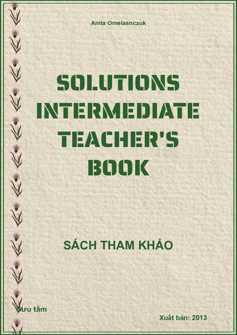 Solutions Intermediate Teacher's Book