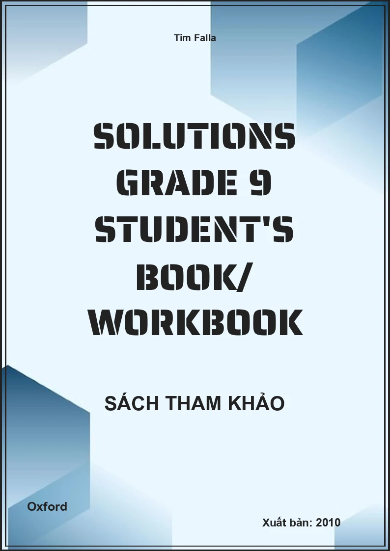 Solutions Grade 9 Student's Book/ Workbook