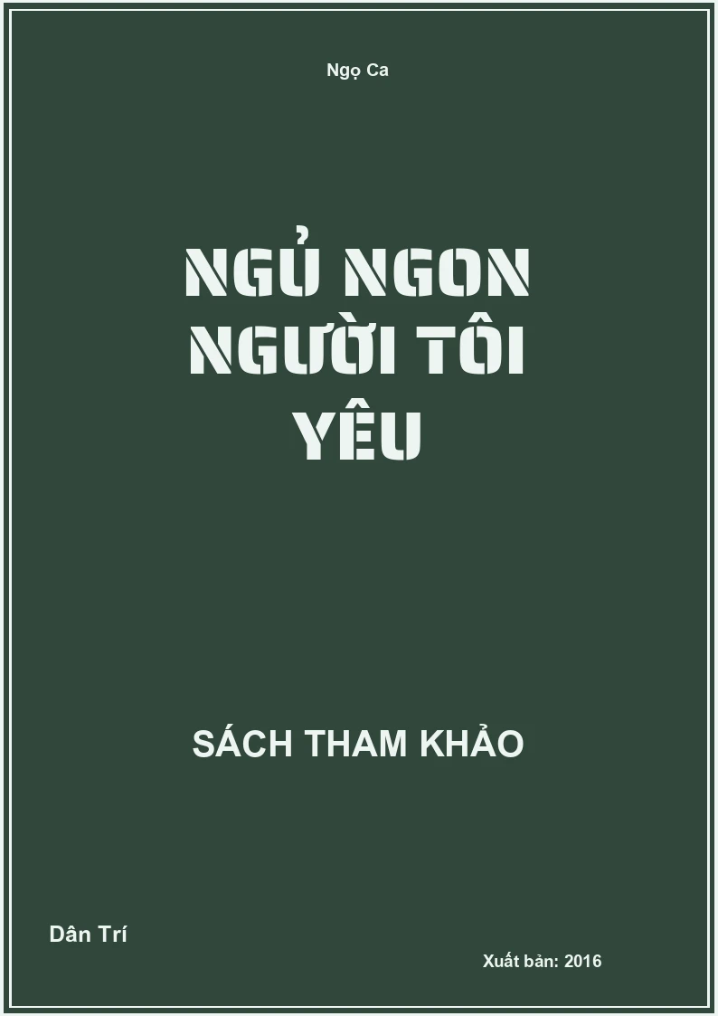 Ngủ ngon người tôi yêu