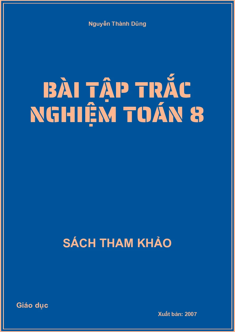 Bài Tập Trắc Nghiệm Toán 8