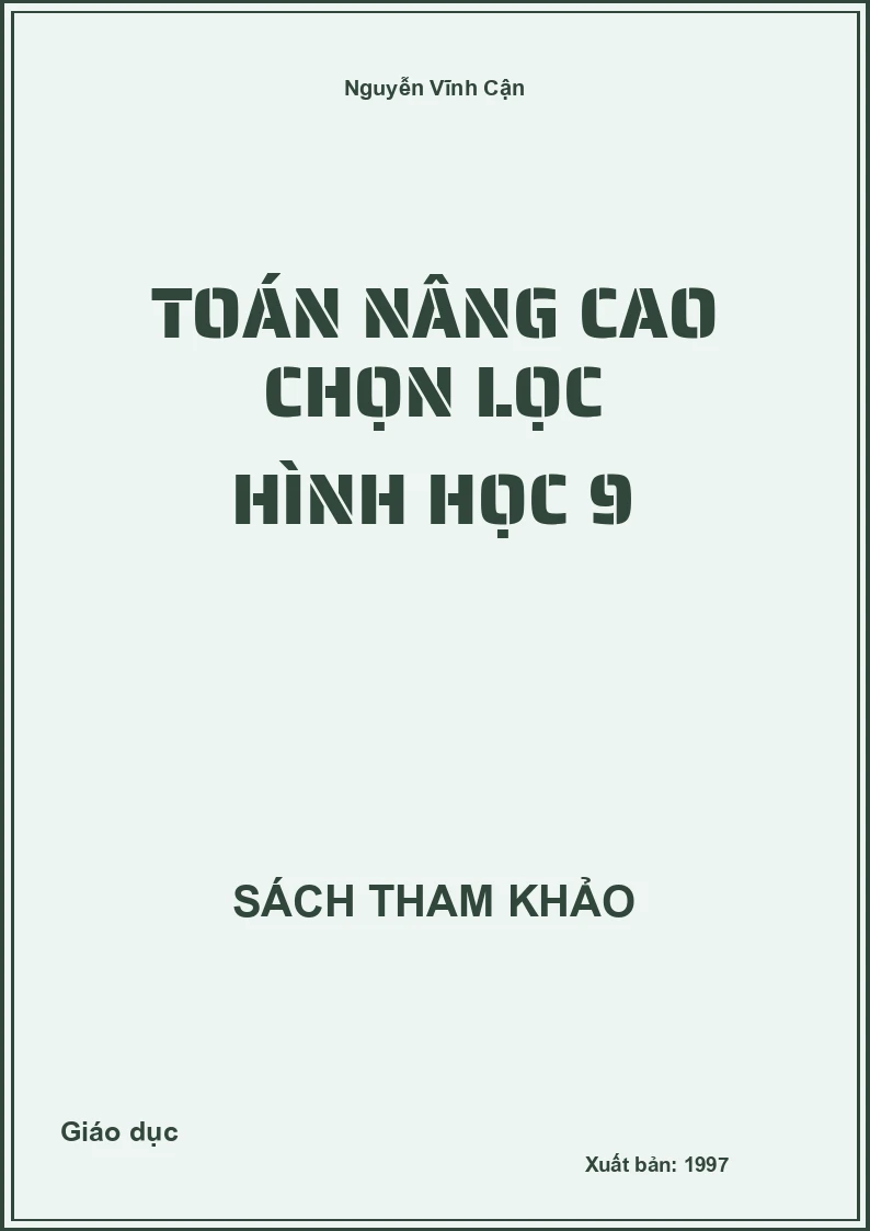 Toán nâng cao chọn lọc hình học 9