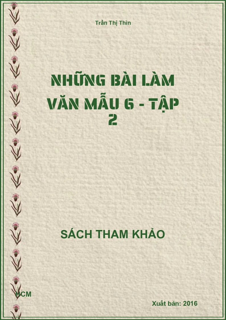 Những bài làm văn mẫu 6 - tập 2