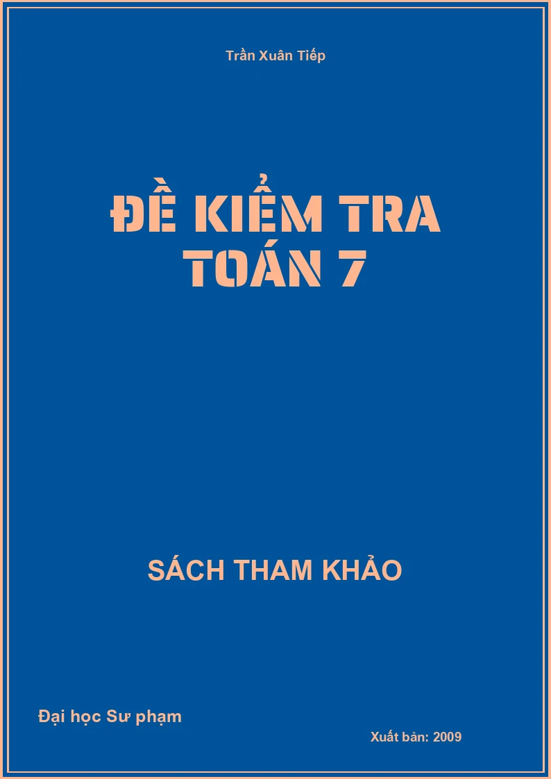 Đề kiểm tra toán 7