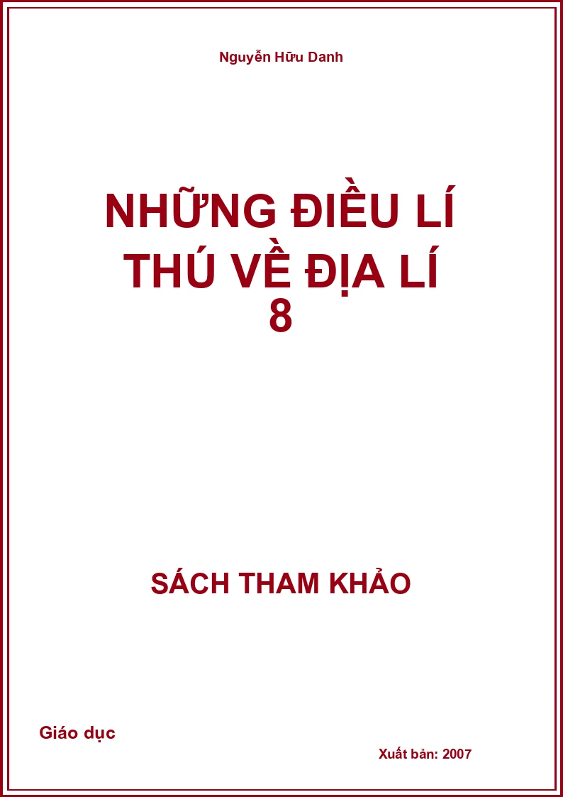 Những Điều Lí Thú Về Địa Lí 8