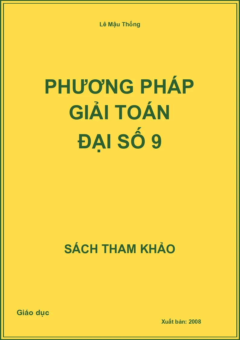 Phương Pháp Giải Toán Đại Số 9