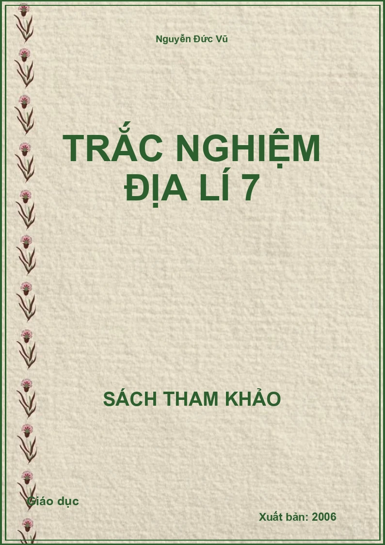 Trắc Nghiệm Địa Lí 7