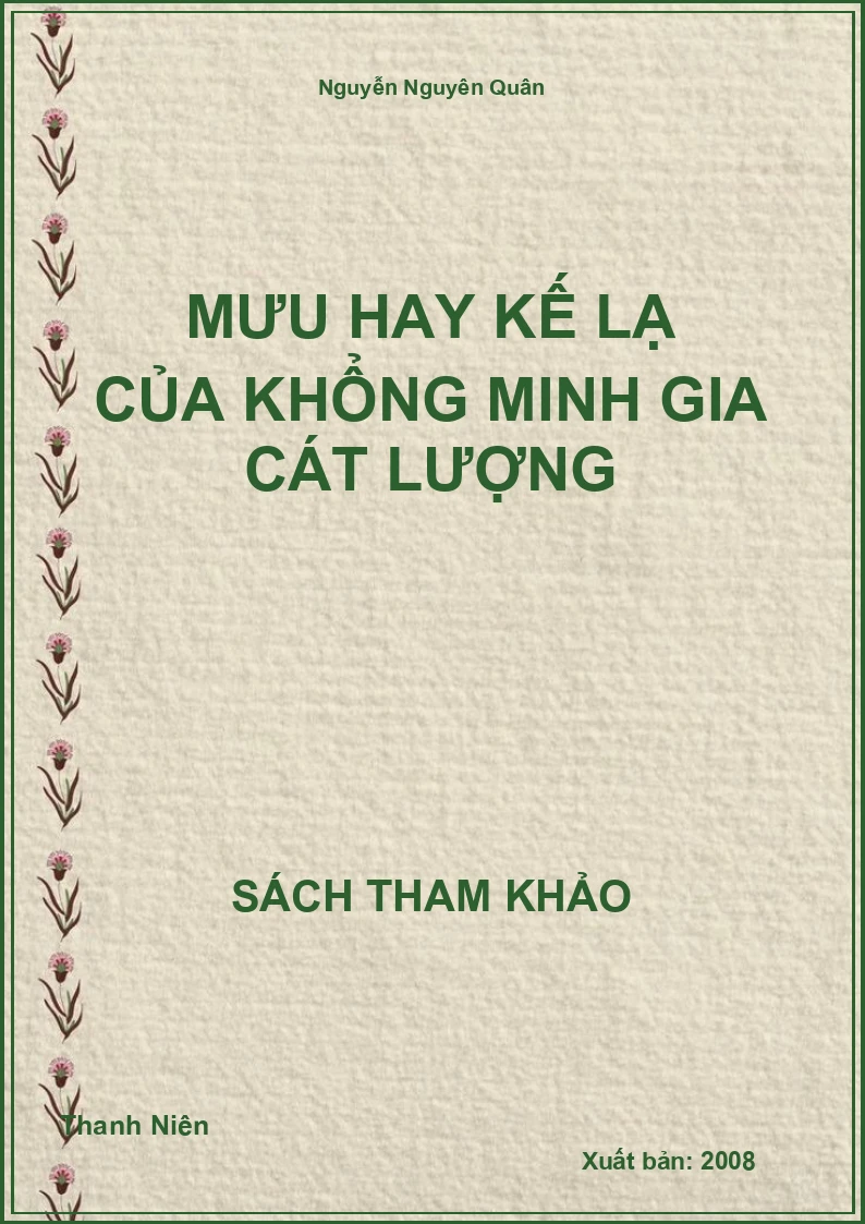 Mưu hay kế lạ của khổng minh gia cát lượng
