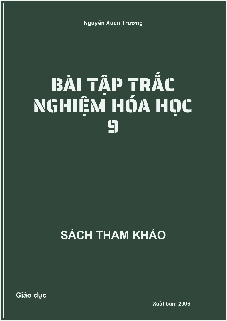Bài tập Trắc Nghiệm Hóa Học 9