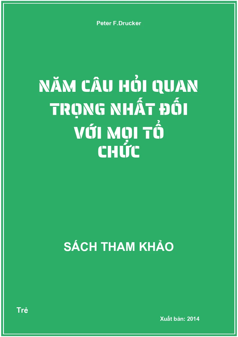 Năm câu hỏi quan trọng nhất đối với mọi tổ chức