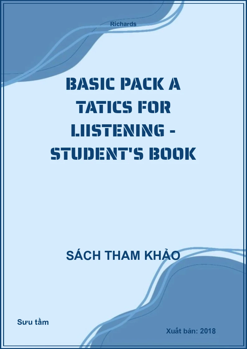 Basic Pack A Tatics For Liistening - Student's Book