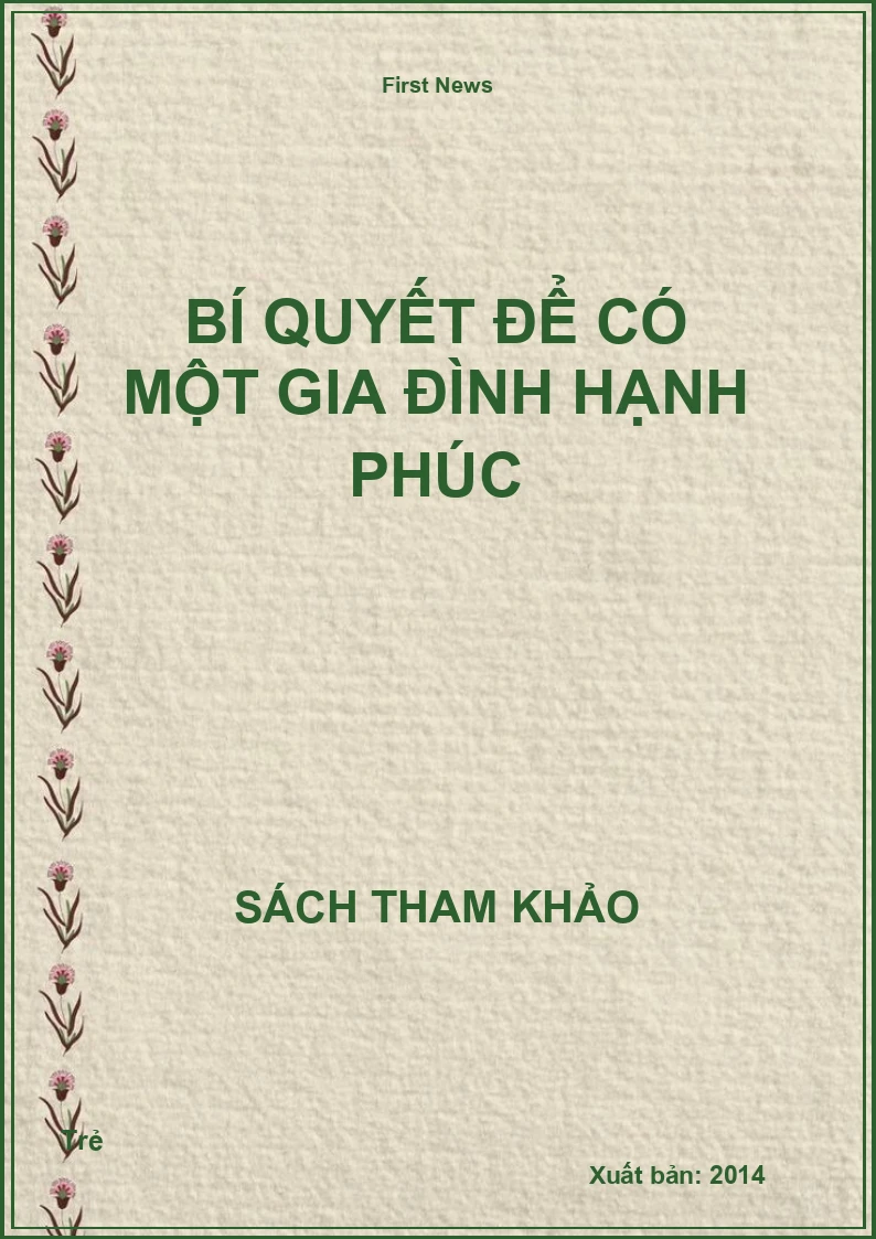 Bí quyết để có một gia đình hạnh phúc