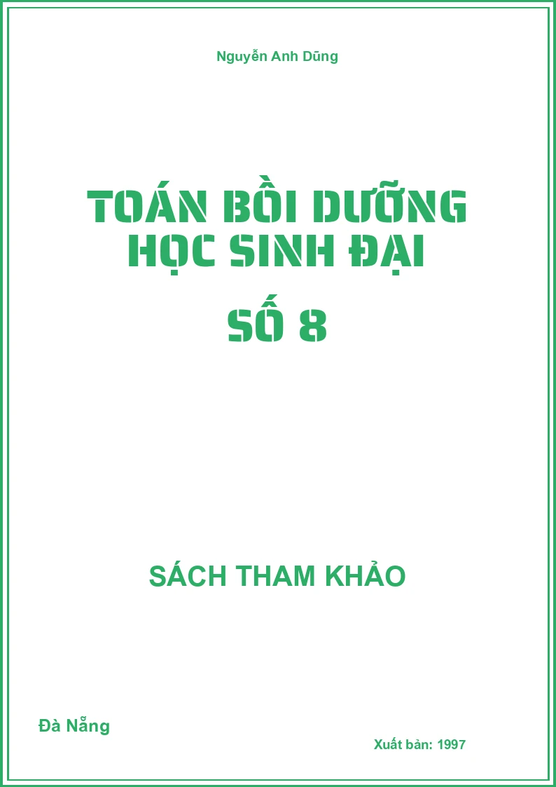 Toán bồi dưỡng học sinh đại số 8