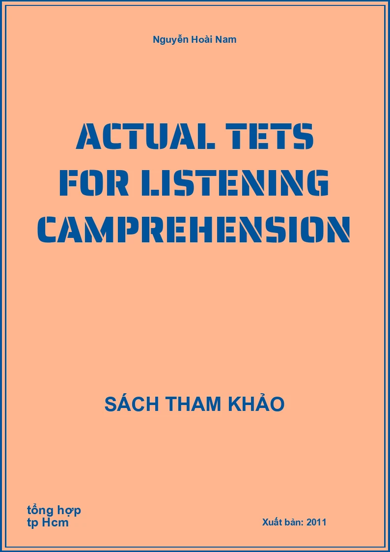 Actual tets for listening camprehension