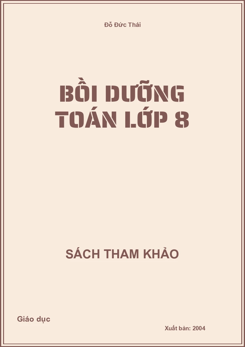 Bồi dưỡng toán lớp 8
