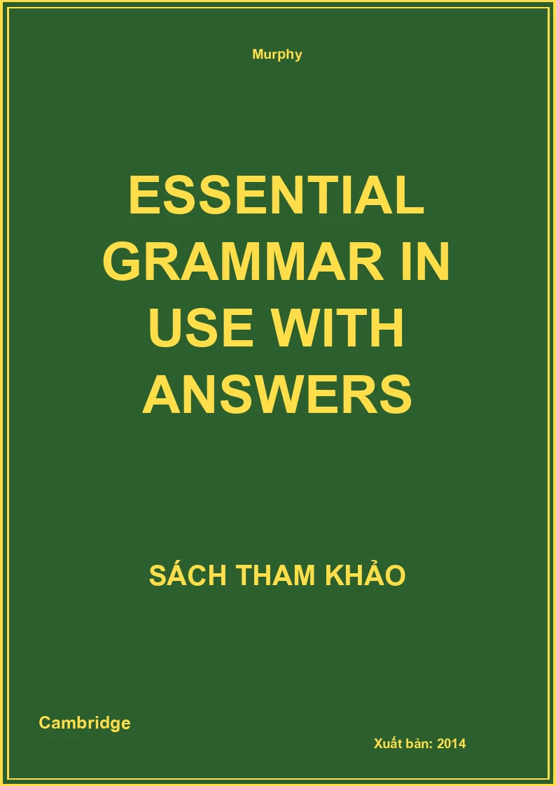 Essential Grammar In Use With Answers
