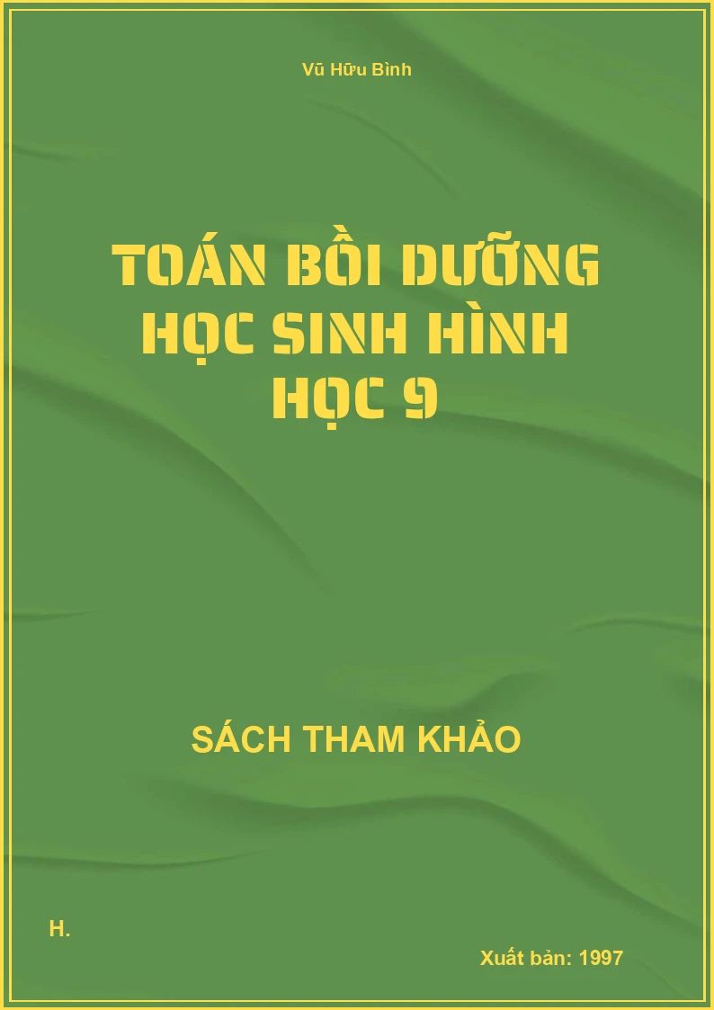 Toán bồi dưỡng học sinh hình học 9