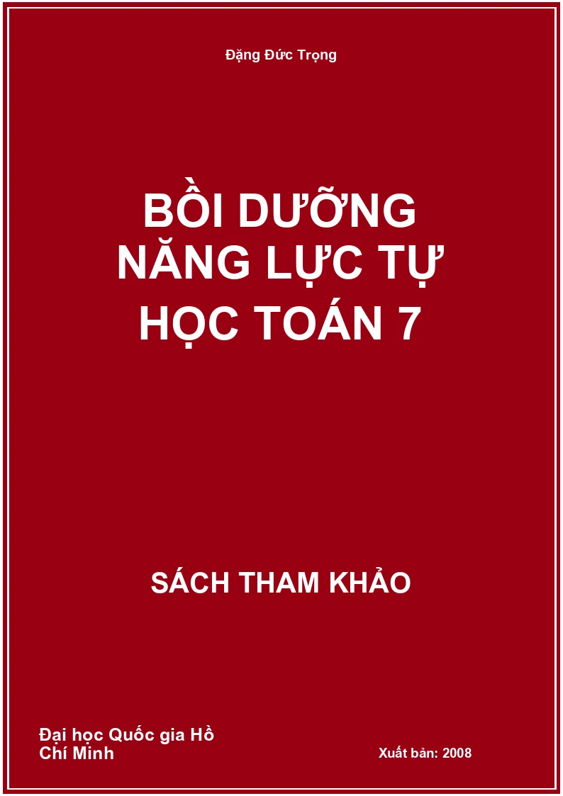 Bồi dưỡng năng lực tự học toán 7