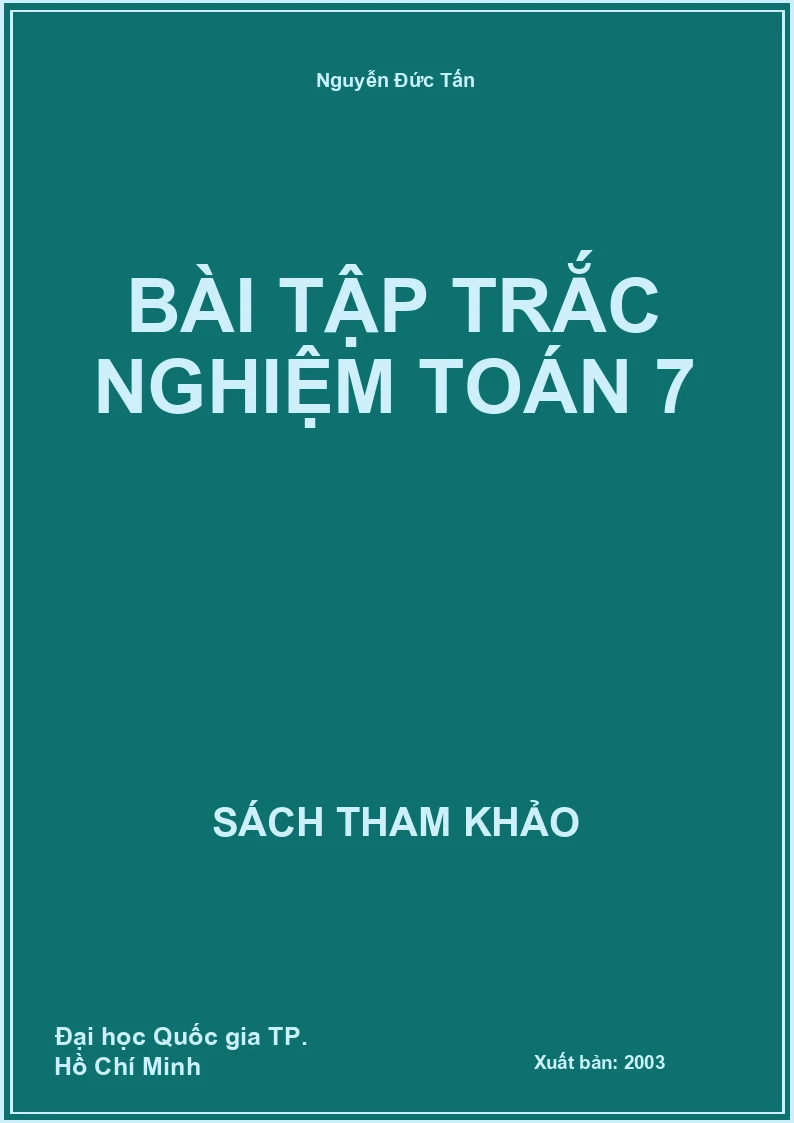 Bài Tập trắc nghiệm toán 7