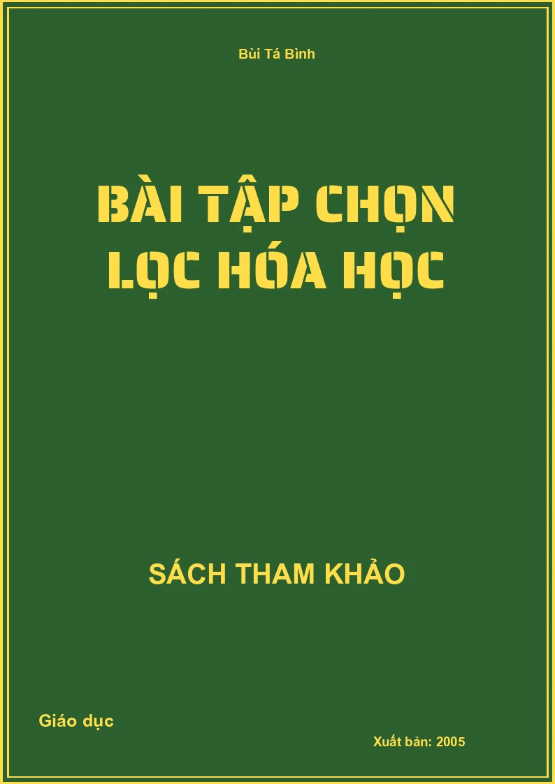 Bài tập Chọn Lọc Hóa Học