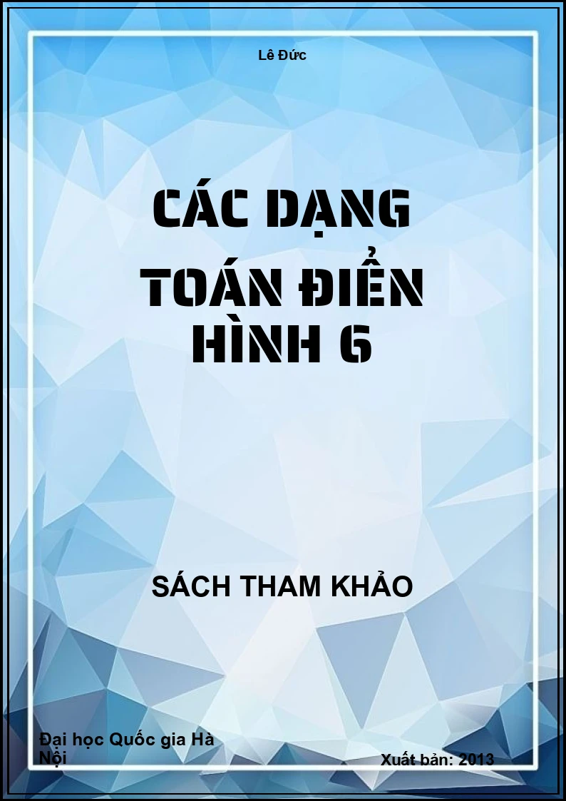 Các dạng toán điển hình 6