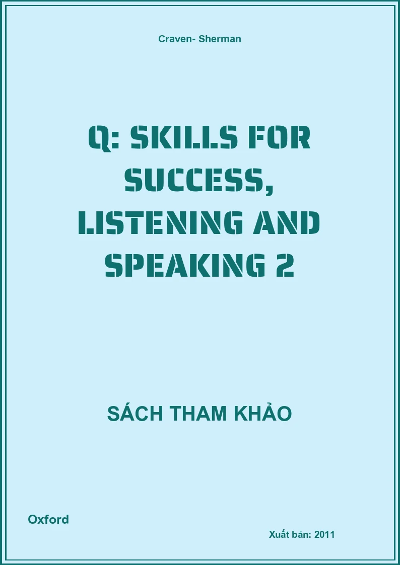 Q: Skills For Success, Listening And Speaking 2
