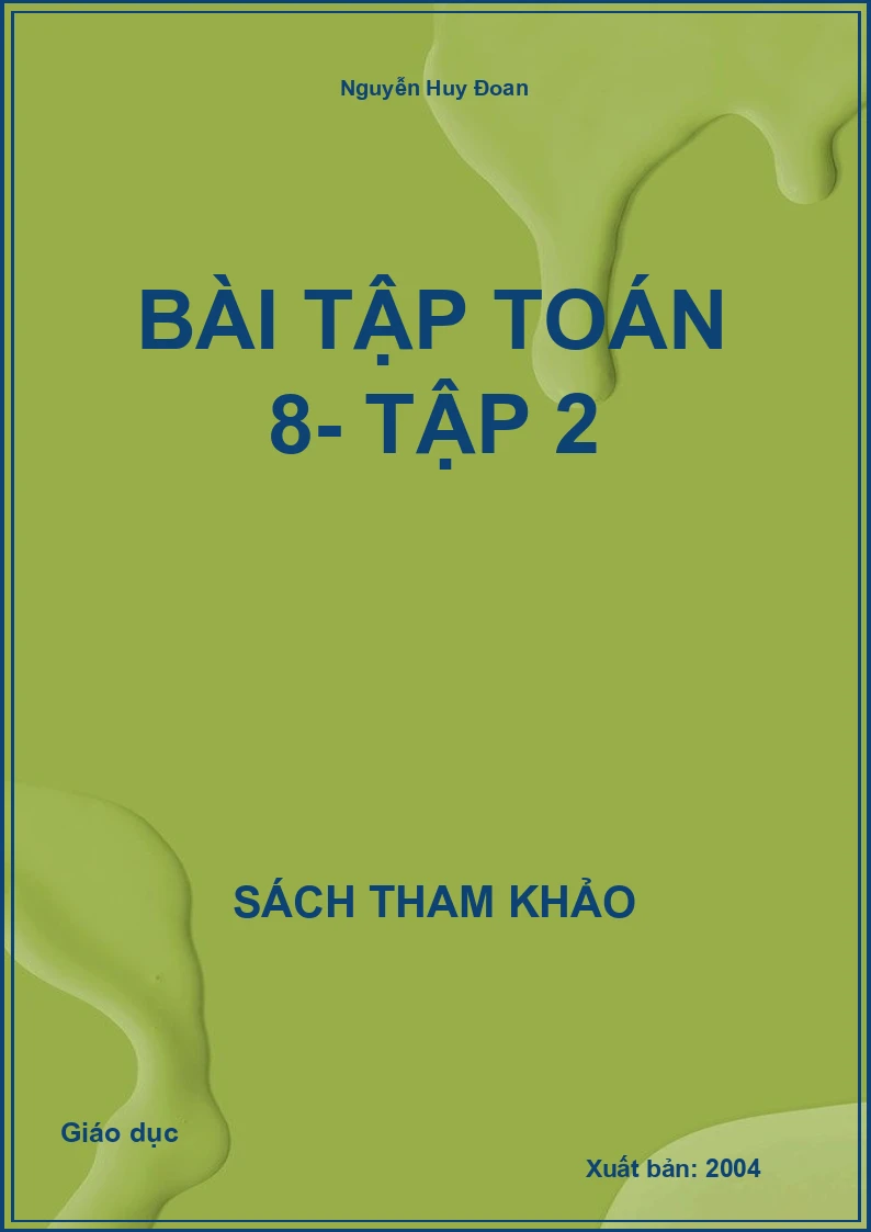 Bài tập toán 8- tập 2
