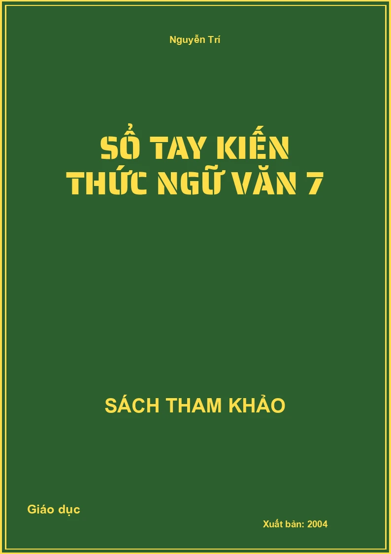 Sổ tay kiến thức ngữ văn 7