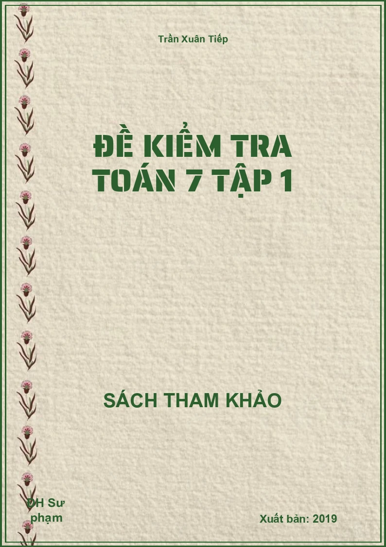 Đề kiểm tra toán 7 tập 1