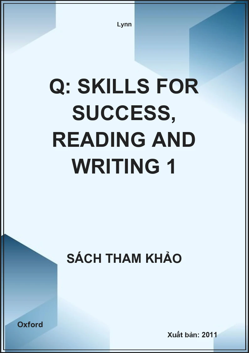Q: Skills For Success, Reading And Writing 1