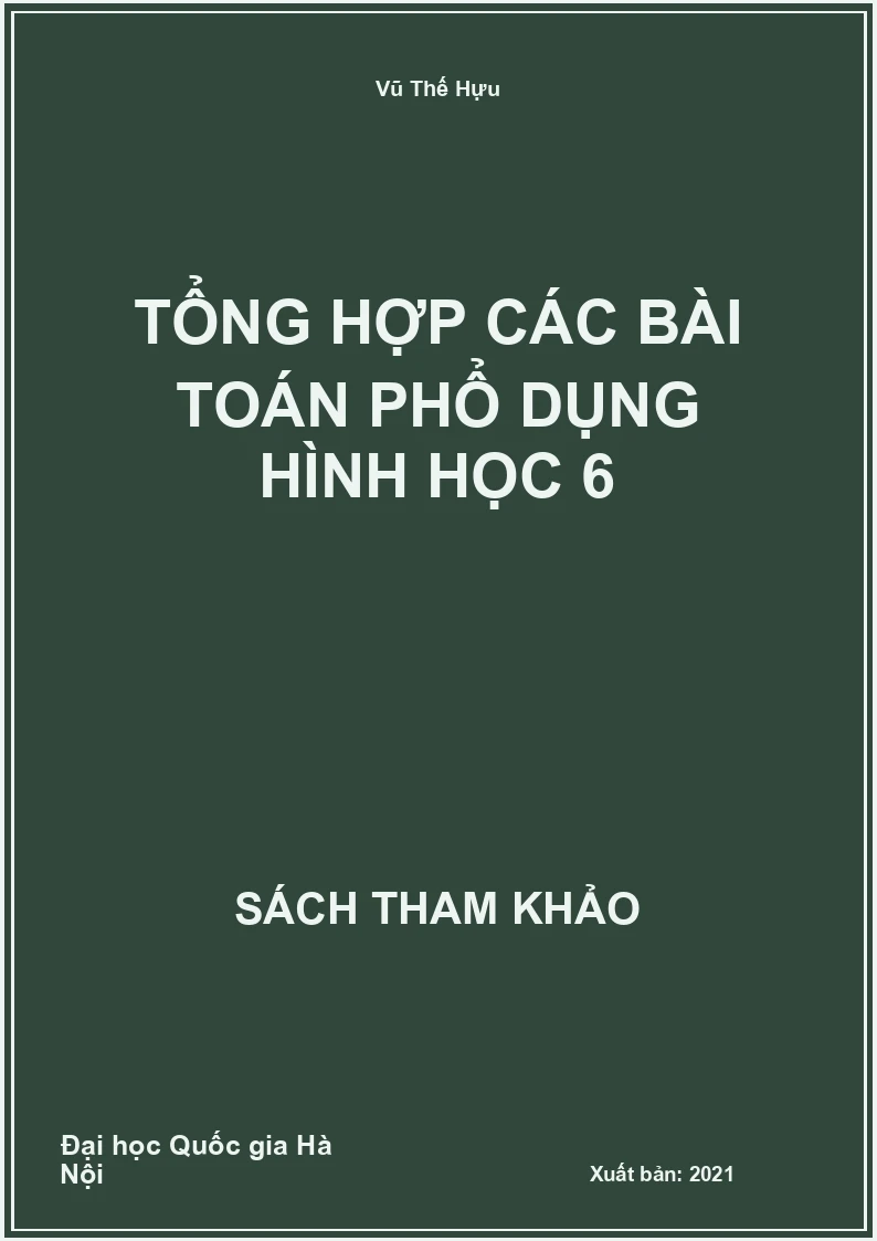 Tổng hợp các bài toán phổ dụng hình học 6