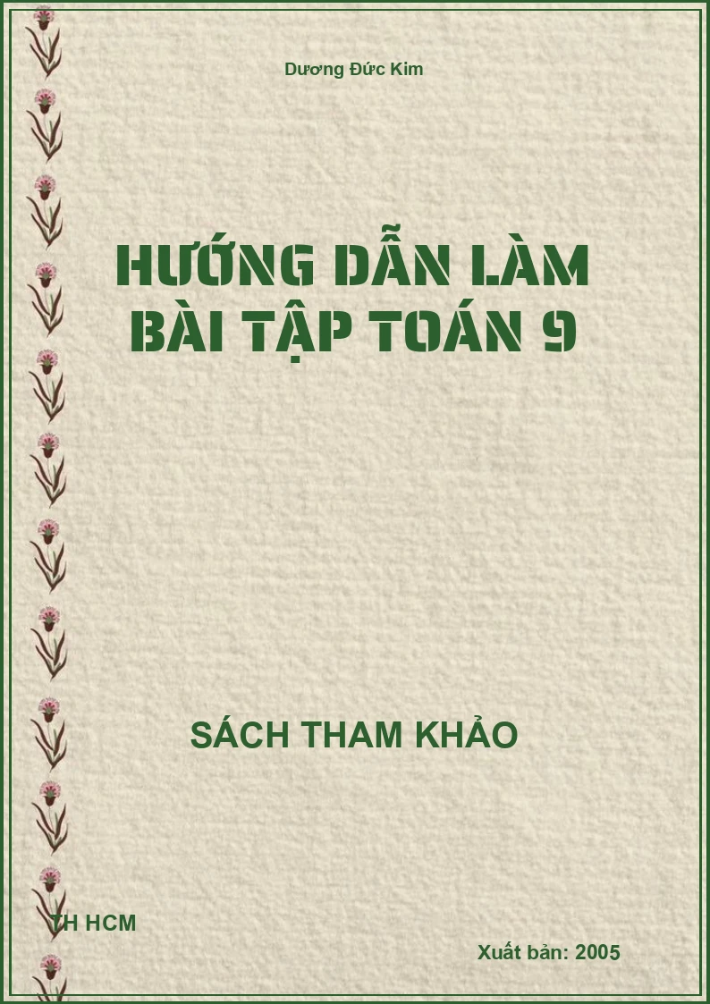 Hướng dẫn làm bài tập toán 9