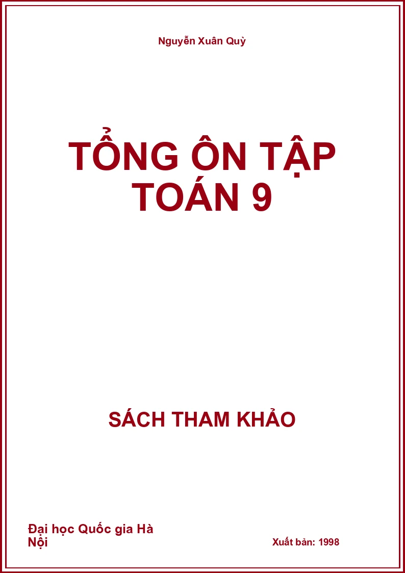 Tổng ôn tập toán 9