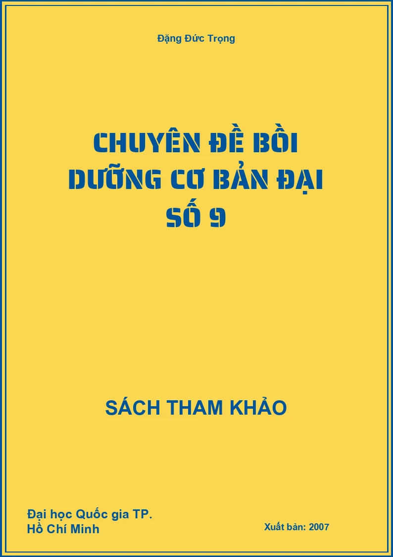 Chuyên Đề Bồi Dưỡng Cơ Bản Đại Số 9
