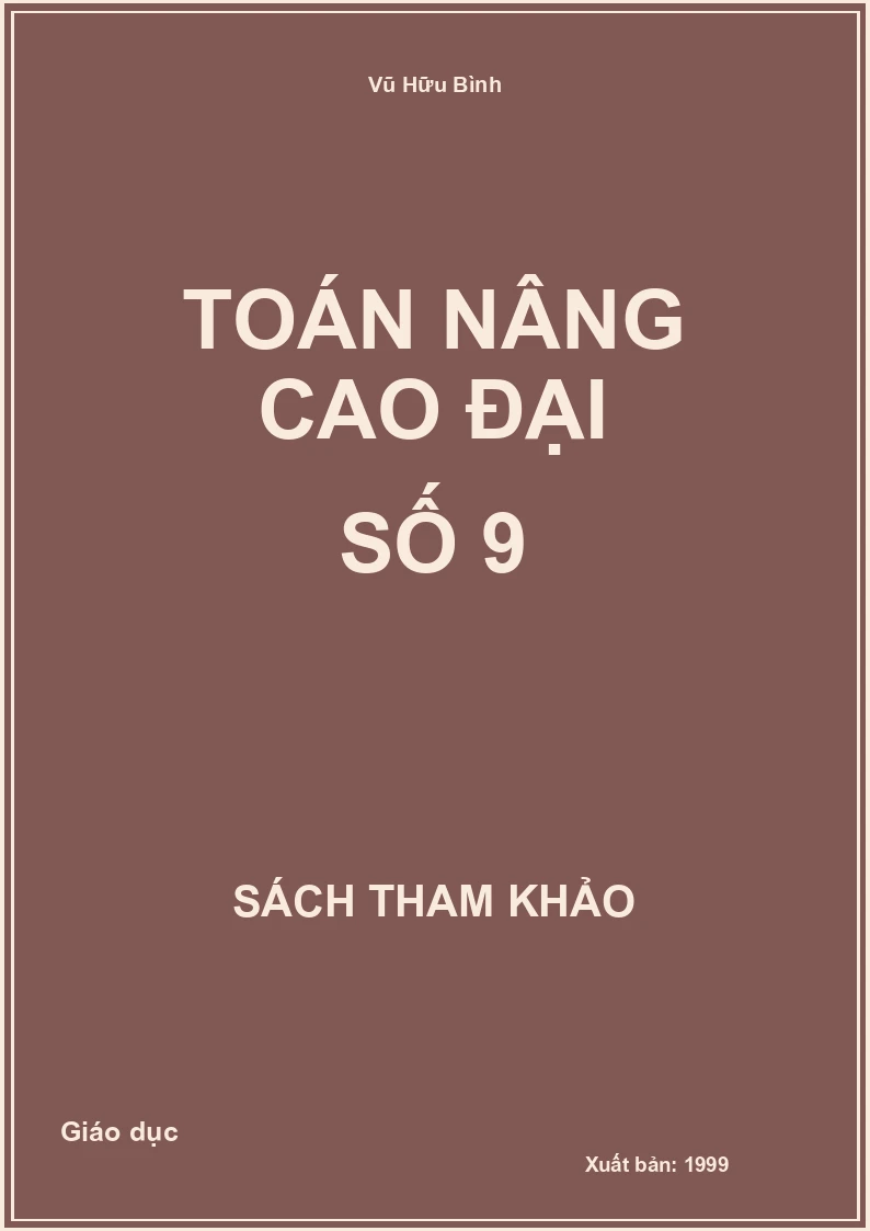Toán Nâng Cao Đại Số 9