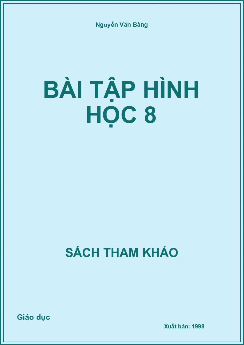 Bài tập Hình học 8
