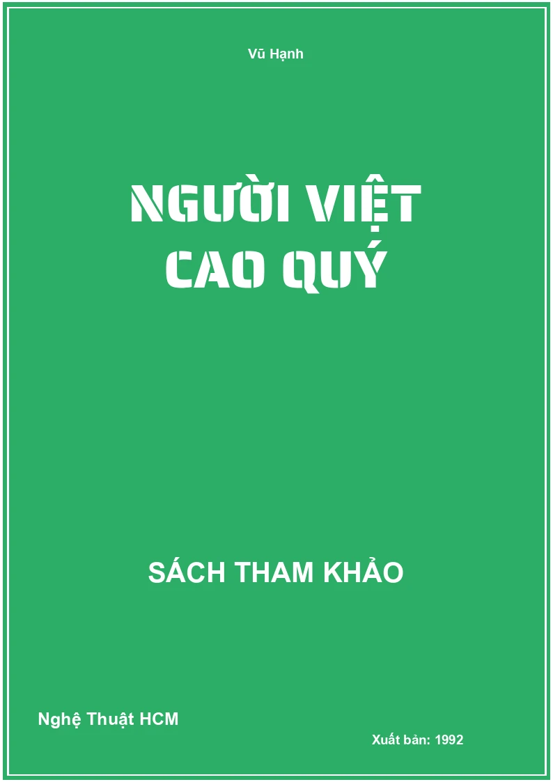 Người việt cao quý