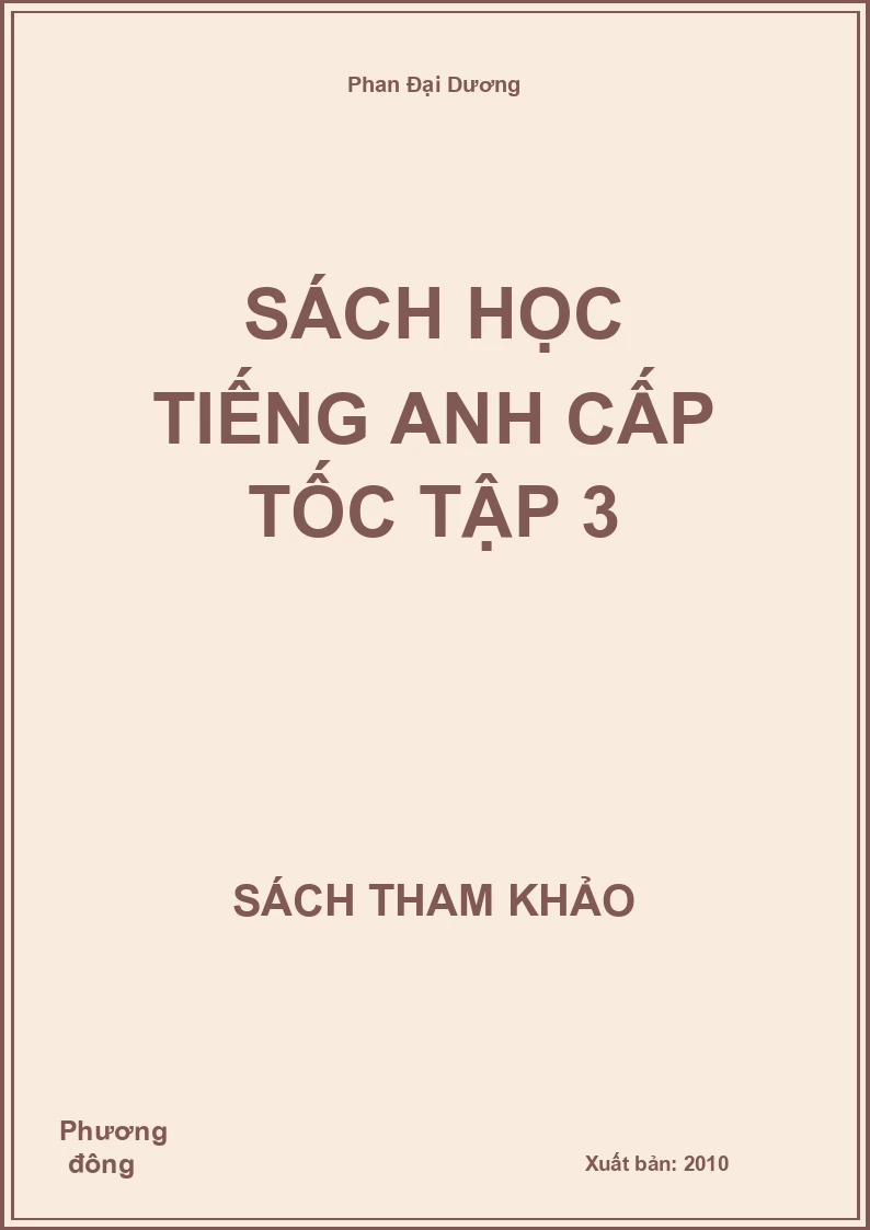 Sách học tiếng anh cấp tốc tập 3