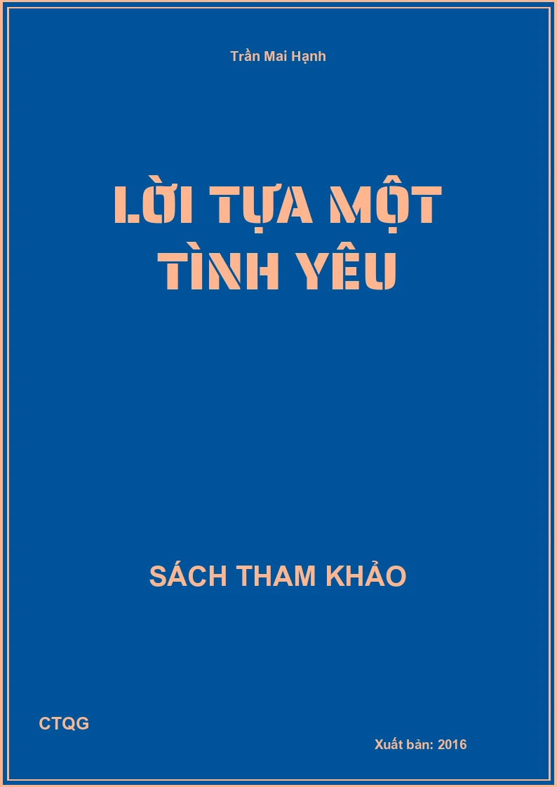 Lời tựa một tình yêu