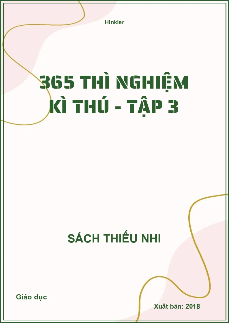 365 thì nghiệm kì thú - tập 3