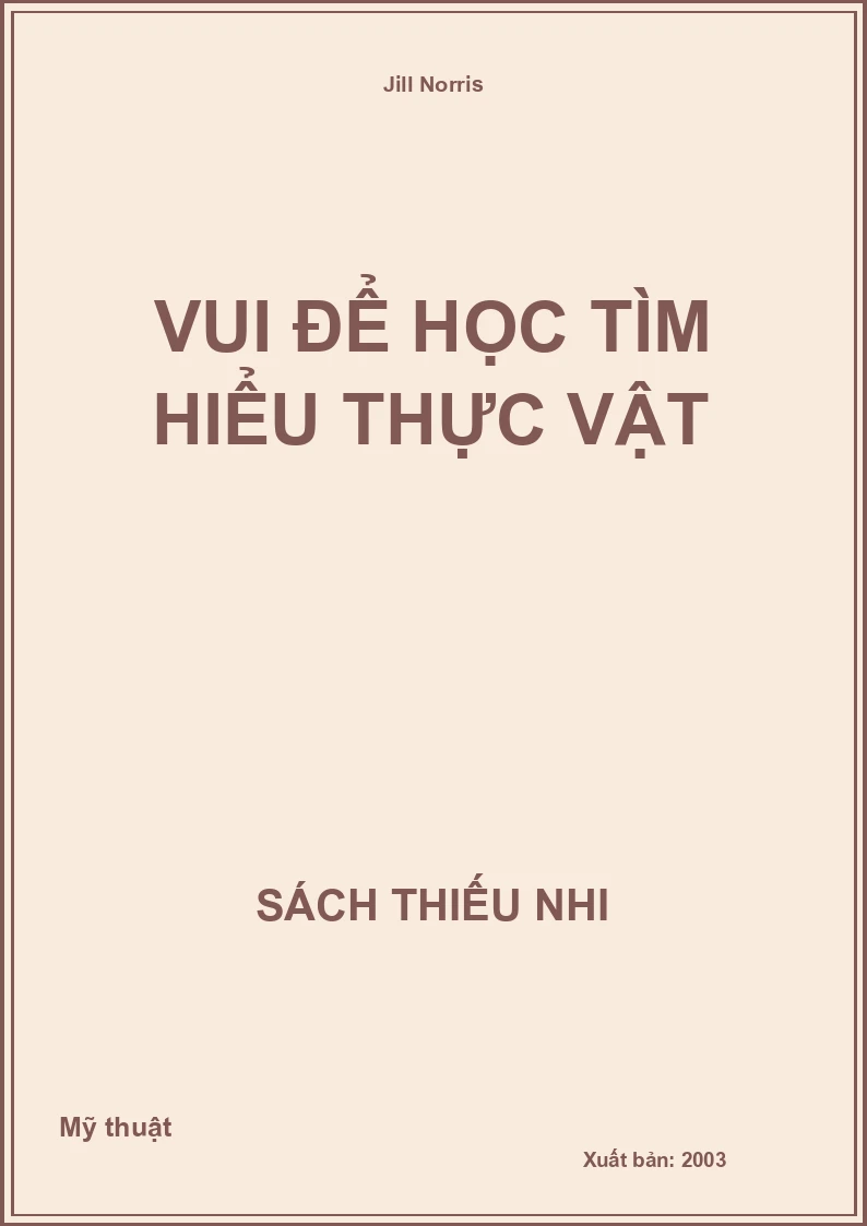 Vui để học tìm hiểu thực vật