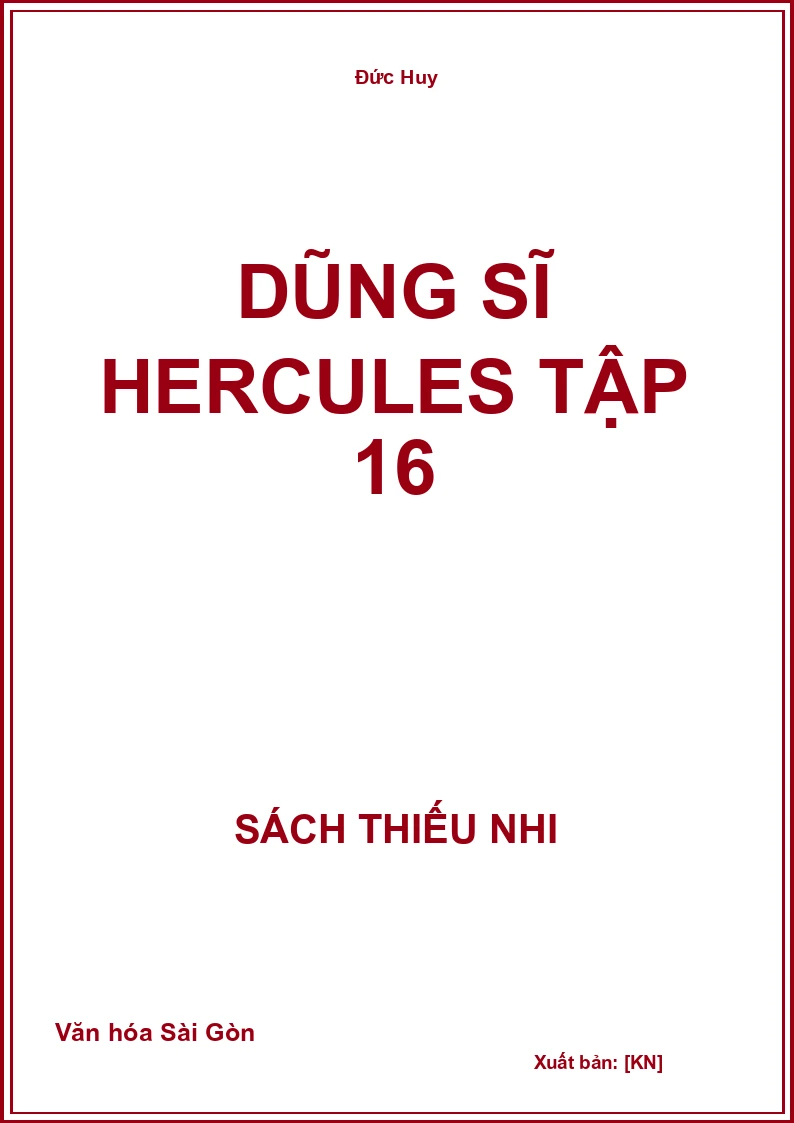 Dũng Sĩ Hercules Tập 16