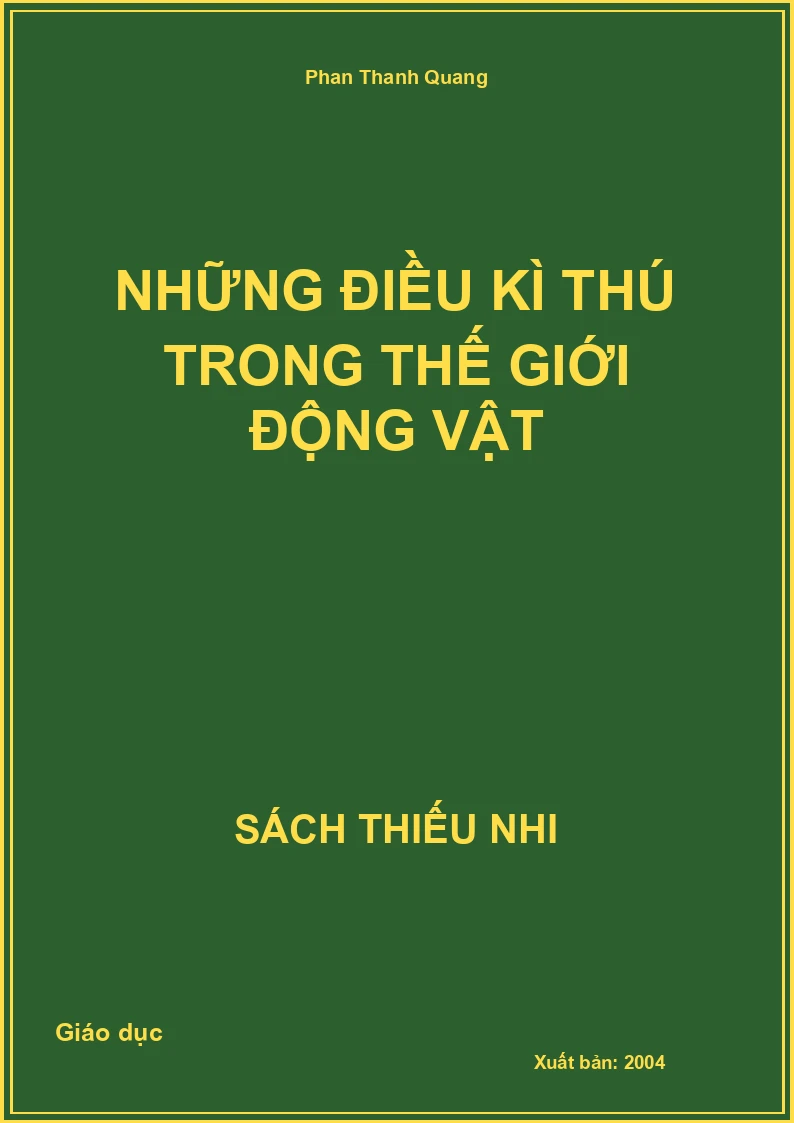 Những Điều Kì Thú Trong Thế Giới Động Vật