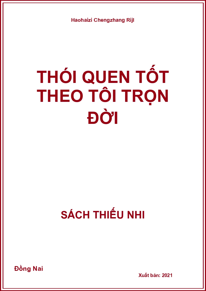 Thói quen tốt theo tôi trọn đời