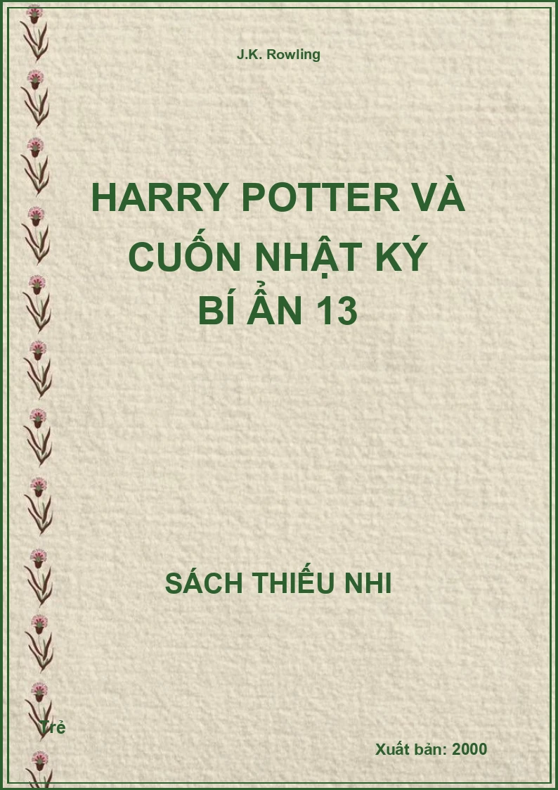 Harry Potter Và Cuốn Nhật Ký Bí Ẩn 13