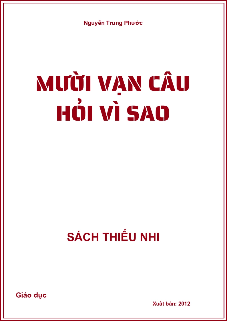 Mười vạn câu hỏi vì sao