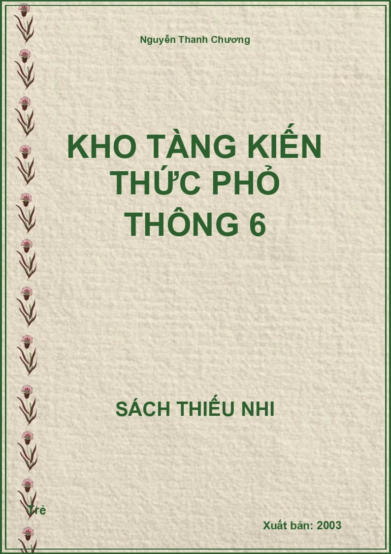 Kho Tàng Kiến Thức Phỏ Thông 6