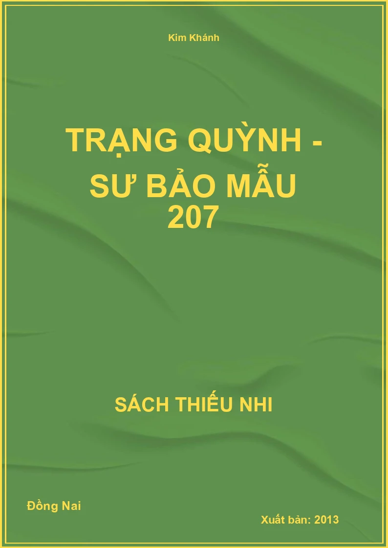 Trạng Quỳnh - sư bảo mẫu 207
